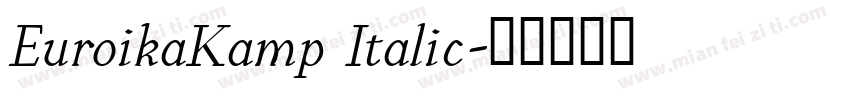 EuroikaKamp Italic字体转换